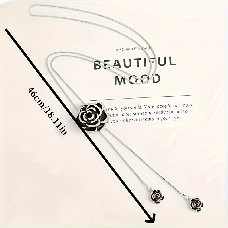 Rose Flower Long Necklace