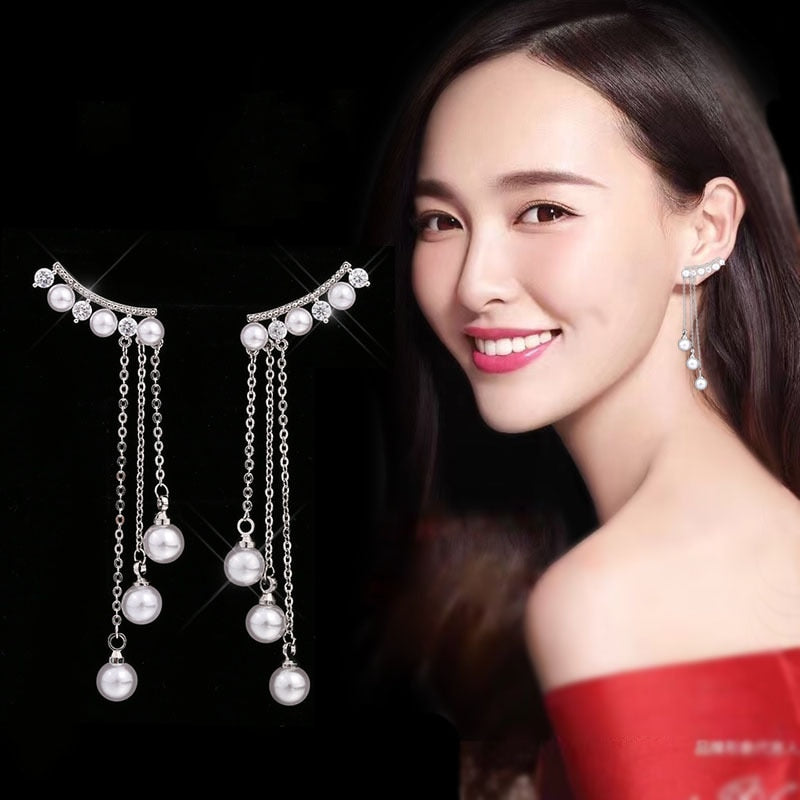 Bella Elegant Long Drop Earrings