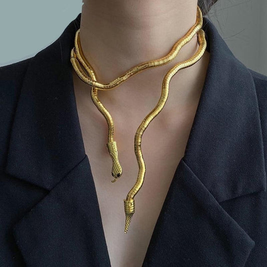Bendy Multilayer Metal Snake Necklace & Bracelet