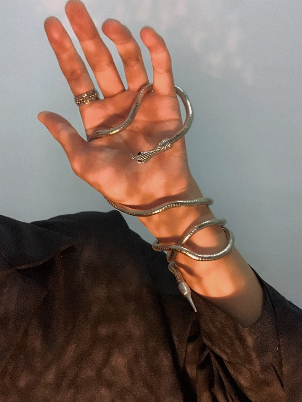 Bendy Multilayer Metal Snake Necklace & Bracelet