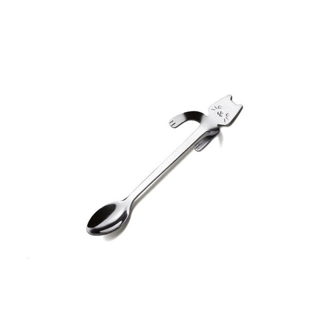 Cute Cat Stainless Steel Coffee Spoon