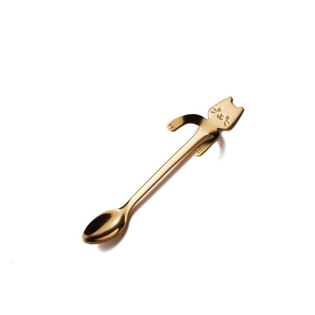 Cute Cat Stainless Steel Coffee Spoon