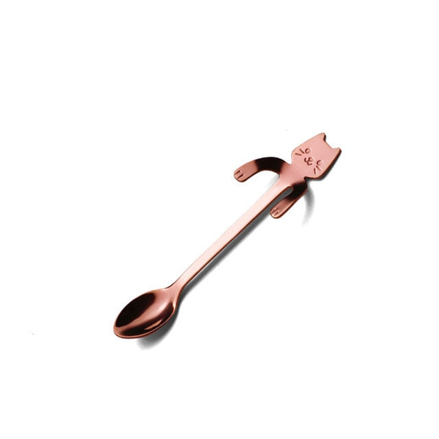 Cute Cat Stainless Steel Coffee Spoon