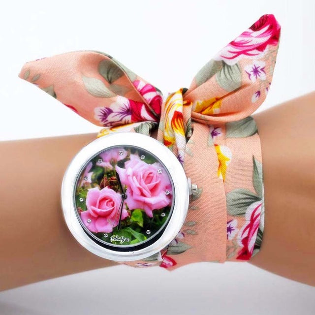 Flower Fabric Band Watch