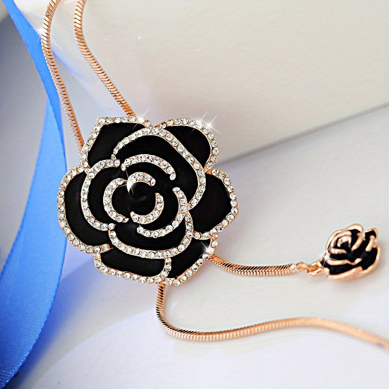 Rose Flower Long Necklace
