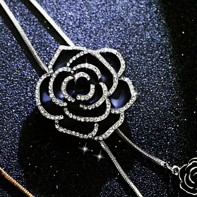 Rose Flower Long Necklace