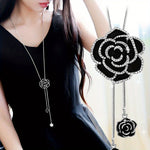 Rose Flower Long Necklace