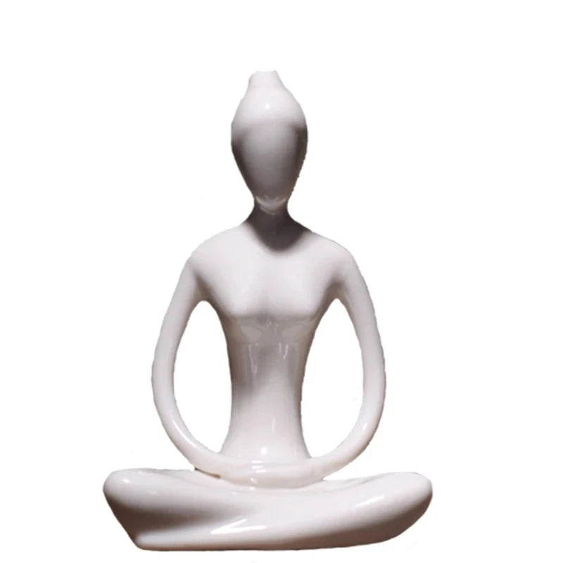 Abstract Art Yoga Poses Figurines