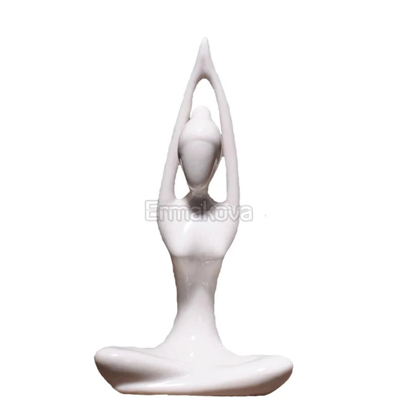 Abstract Art Yoga Poses Figurines