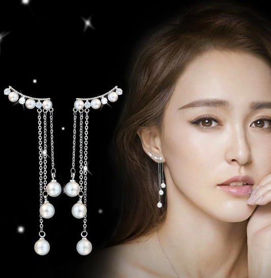 Bella Elegant Long Drop Earrings