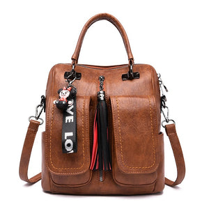 3-in-1  Soft Leather Backpack