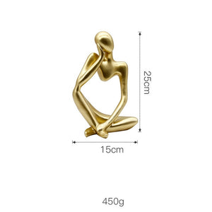 Nordic Abstract Character Golden Decoration