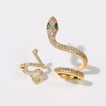 Fashion Ear Cuffs Gold Snake Earrings