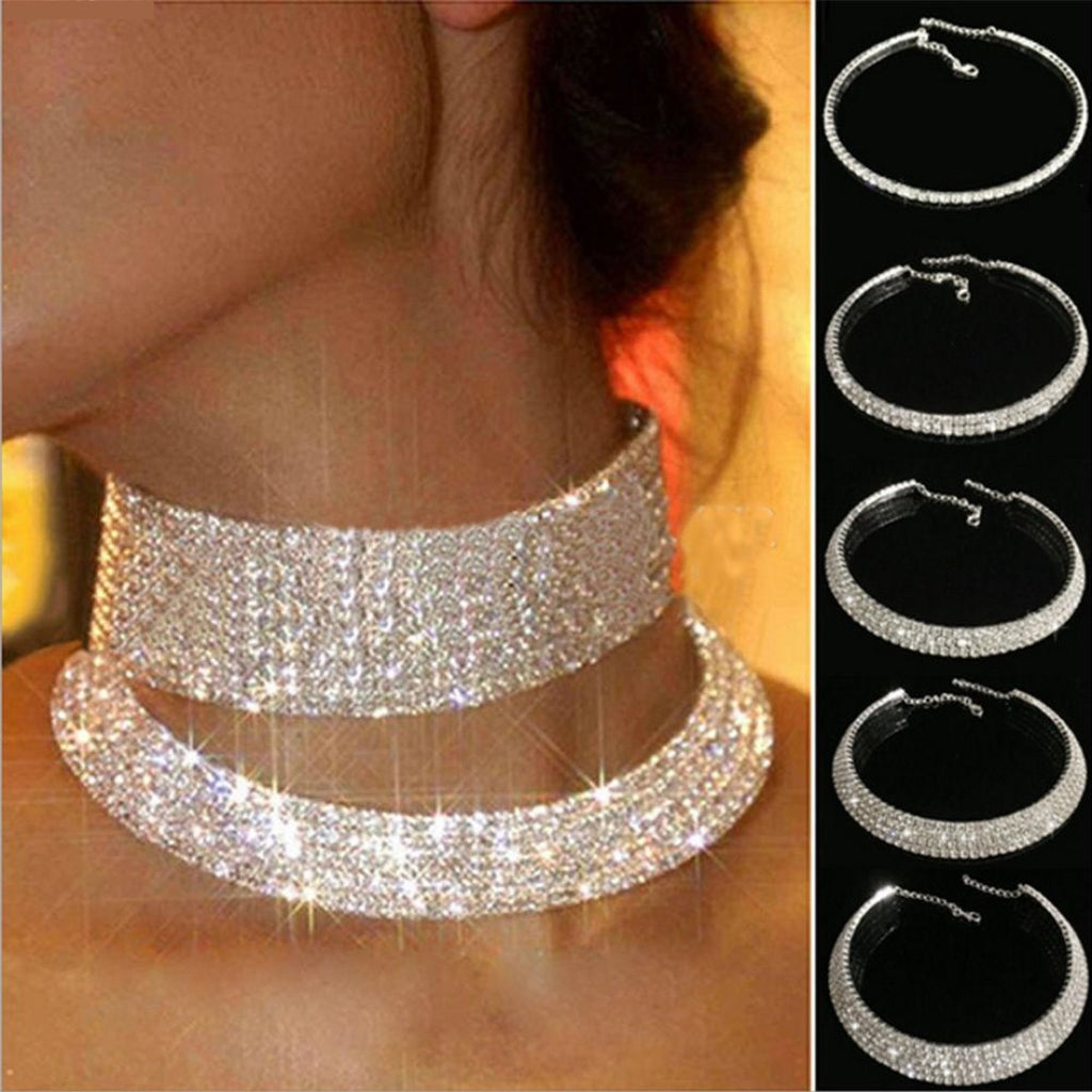 Diamante Rhinestone Choker Necklace