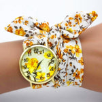 Flower Fabric Band Watch